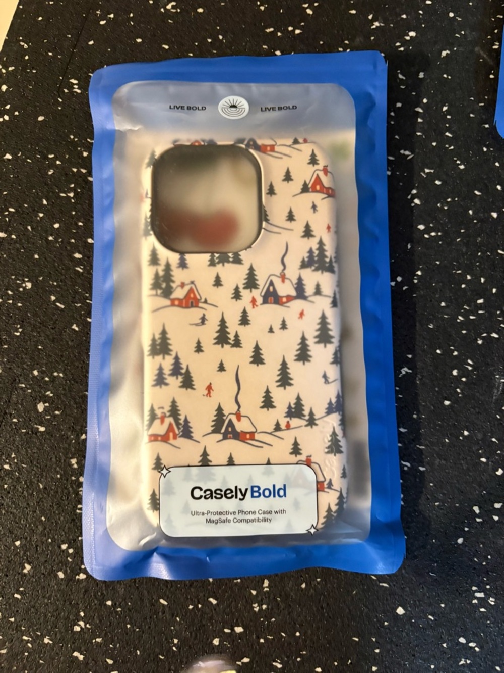 Casely Bold Winter Cabin Pattern Phone Case